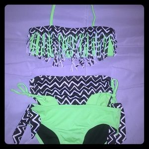 Justice 3-piece bikini style swimsuit
